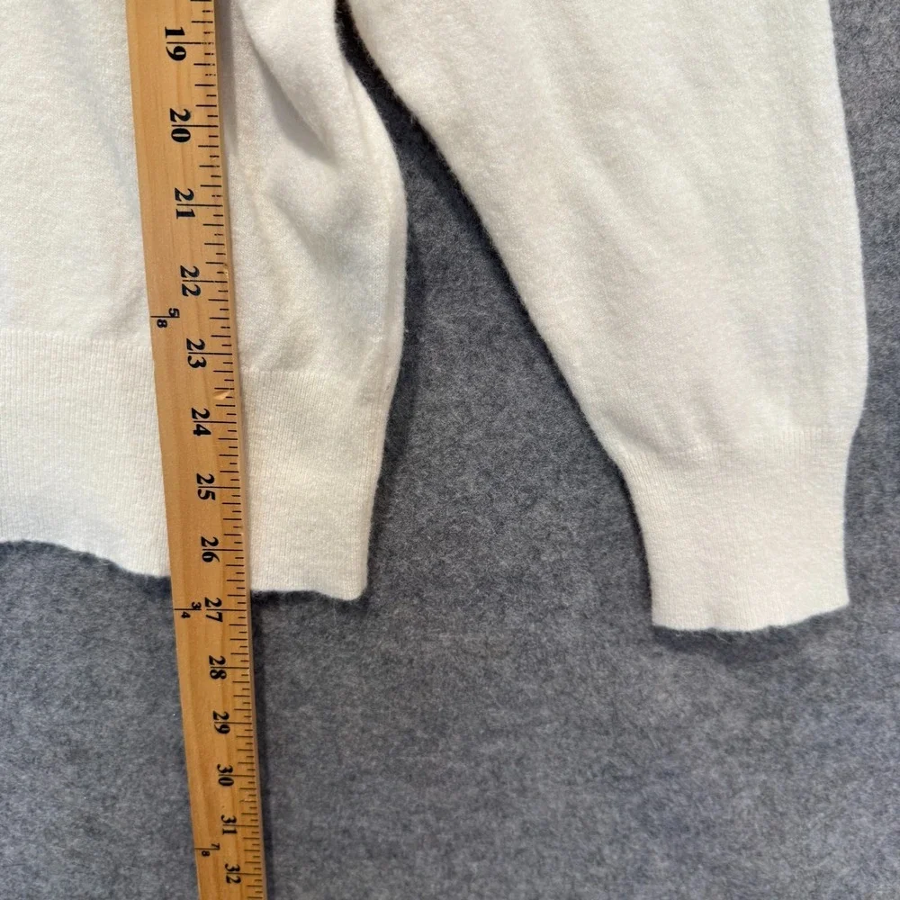 Jenni Kayne Cashmere Blend Oversized Tunic Sweater Womens XS Cream Knit Designer